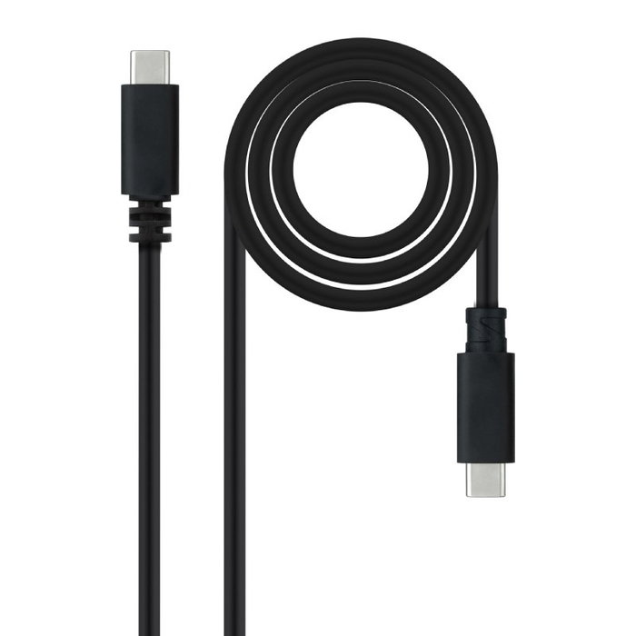 Nanocable Cable USB 2.0 USB-C a USB-C 3A 1,5 m Negro